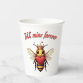 Funny Bee Pun Valentine  Pappbecher (Vorderseite)