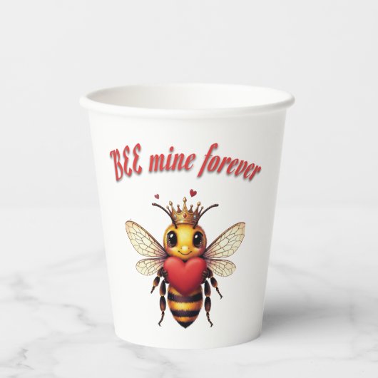 Funny Bee Pun Valentine  Pappbecher (Vorderseite)