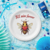 Funny Bee Pun Valentine  Pappteller (Party)