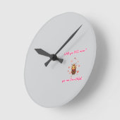 Funny Bee Pun Valentine Runde Wanduhr (Winkel)