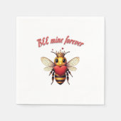 Funny Bee Pun Valentine Serviette (Vorderseite)