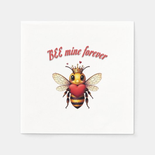 Funny Bee Pun Valentine  Serviette (Vorderseite)