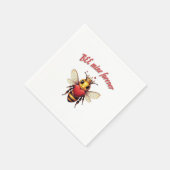 Funny Bee Pun Valentine  Serviette (Ecke)