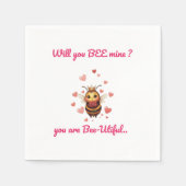 Funny Bee Pun Valentine  Serviette (Vorderseite)