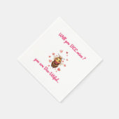 Funny Bee Pun Valentine  Serviette (Ecke)