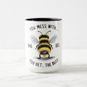 Funny Bee Sprichwort Tasse (Zentrum)