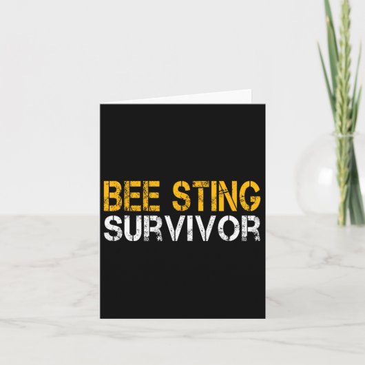 Funny Bee Sting Survivor Kids Bee Keeper wird gut Karte (Vorderseite)