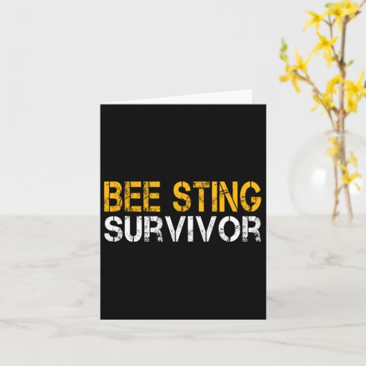 Funny Bee Sting Survivor Kids Bee Keeper wird gut Karte (Gelbe Blume)