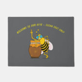 Funny Bee Welcome Doormat | Nur saubere Füße Fußmatte (Vorderseite)