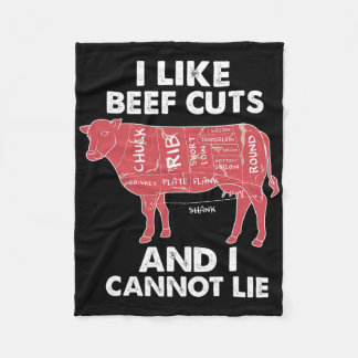 Funny Beef Cuts Chart I Grillen Butcher Fleecedecke