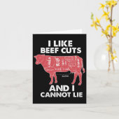 Funny Beef Cuts Chart I Grillen Butcher Karte (Gelbe Blume)