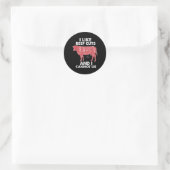 Funny Beef Cuts Chart I Grillen Butcher Runder Aufkleber (Tasche)