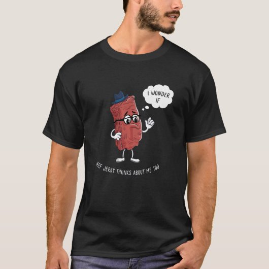 Funny Beef Jerky Lover Cartoon Design T-Shirt (Vorderseite)