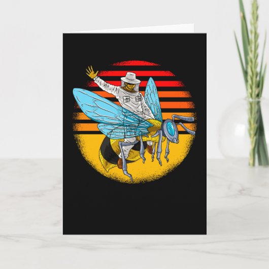 Funny Beekeeper auf Honeybienhalterin Karte (Vorderseite)
