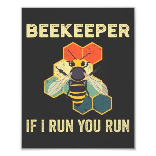 Funny Beekeeper Bienenkraut Bienenzucht Fotodruck (Vorne)