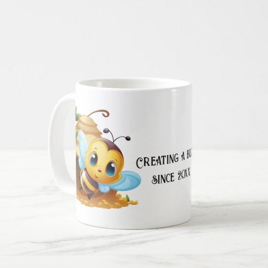 Funny Beekeeper Honeybee erstellen Buzz seit Zitat Kaffeetasse (Vorderseite Links)