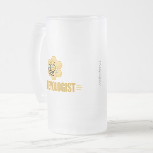 Funny Beekeeper Mattglas Bierglas (Vorderseite Links)