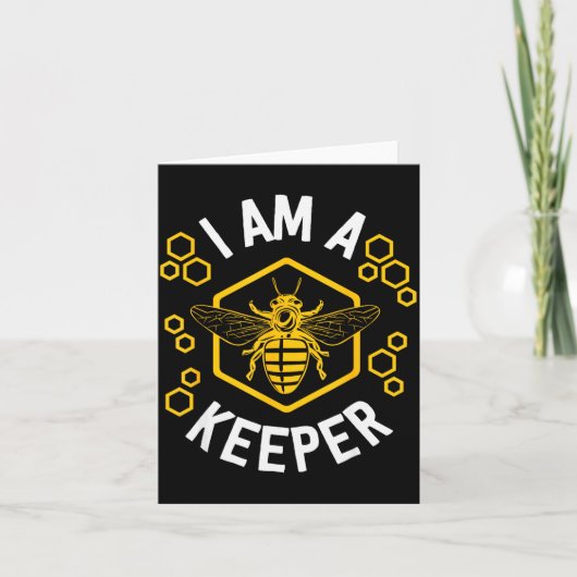 Funny Beekeeper Shirt Men Women I Am A Keeper Beek Karte (Vorderseite)