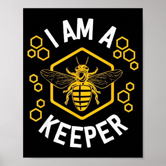 Funny Beekeeper Shirt Men Women I Am A Keeper Beek Poster (Vorne)