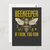 Funny Beekeeper Zitat für Bienen Lover Postkarte (Vorne/Hinten)