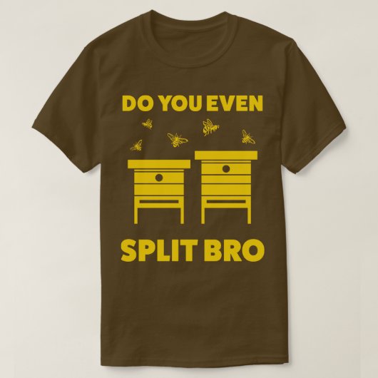 Funny Beekeeping Bee Hive Split T-Shirt (Design vorne)