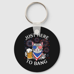 Funny Beer 4. Juli Cat Lover direkt hier zum Bang Schlüsselanhänger