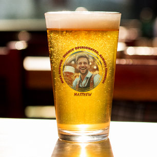 Funny Beer Advisor Custom Foto Glass Cup Glas