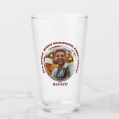 Funny Beer Advisor Custom Foto Glass Cup Glas (Vorderseite)