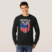 Funny Beer American Flag USA 4. Juli trinken T-Shirt (Vorne ganz)