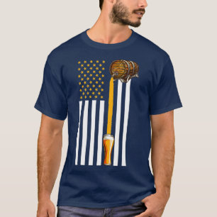Funny Beer American Flag USA Patriotic 4. Juli T-Shirt