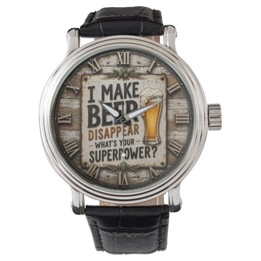 Funny Beer Armbanduhr (Vorderseite)