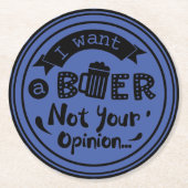 Funny Beer, Bar, Party Untersetzer (Vorderseite)