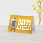 Funny Beer Bear Happy Birthday Cards Karte (Gelbe Blume)