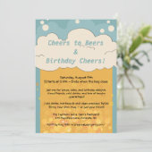 Funny Beer Birthday Einladung - Brew Bash Party (Stehend Vorderseite)