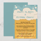 Funny Beer Birthday Einladung - Brew Bash Party (Vorne/Hinten)