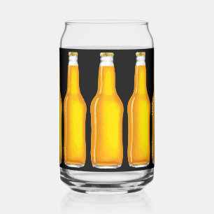 Funny Beer Bottles Pattern Glass Dosenglas