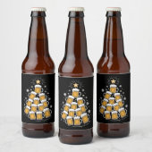 Funny Beer Christmas Tree Holiday Drinking Bierflaschenetikett (Flaschen)