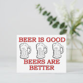 Funny Beer Design Postkarte (Stehend Vorderseite)