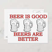 Funny Beer Design Postkarte (Vorne/Hinten)