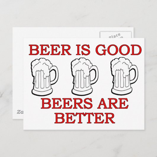 Funny Beer Design Postkarte (Vorne/Hinten)