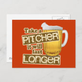 Funny Beer Drink Spaß Postkarte (Vorne/Hinten)