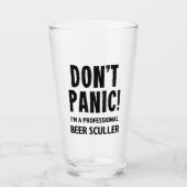Funny Beer Drinker Glas (Vorderseite)