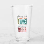 Funny Beer Drinker Humors Party Time Glas (Vorderseite)