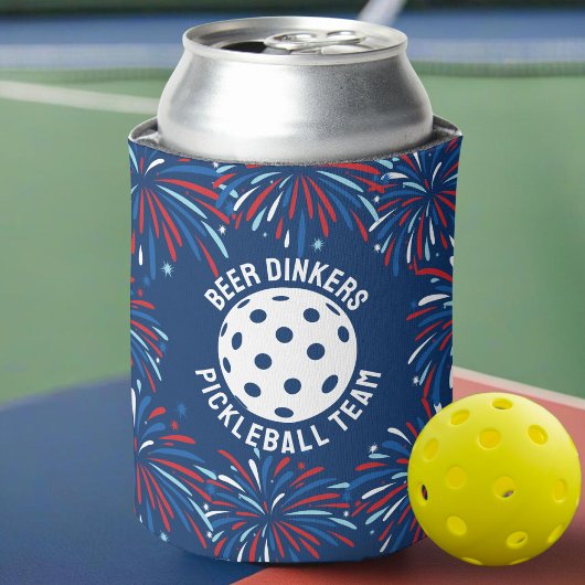 Funny Beer Drinker Patriotic Pickleball Party Team Dosenkühler