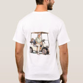 Funny Beer Drinking Monogram Named Golf T-Shirt (Rückseite)