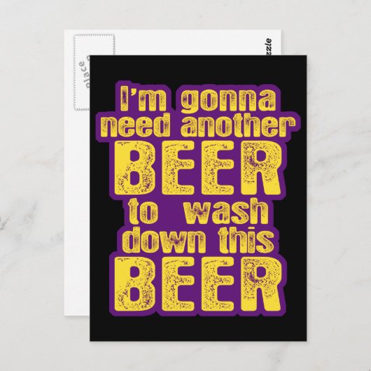 Funny Beer Drinks Postkarte (Vorne/Hinten)