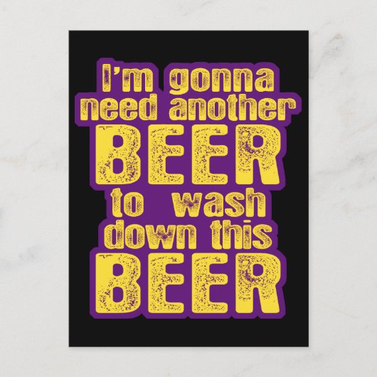 Funny Beer Drinks Postkarte (Vorderseite)