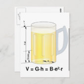 Funny Beer Formel/Gleichung Postkarte (Vorne/Hinten)