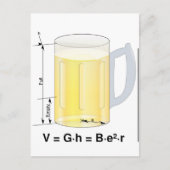 Funny Beer Formel/Gleichung Postkarte (Vorderseite)