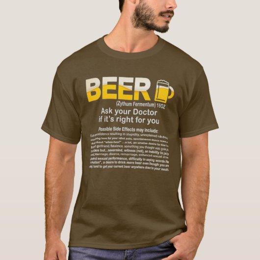 Funny Beer Frage Ihrem Arzt, wenn es seine rechte T-Shirt (Vorderseite)